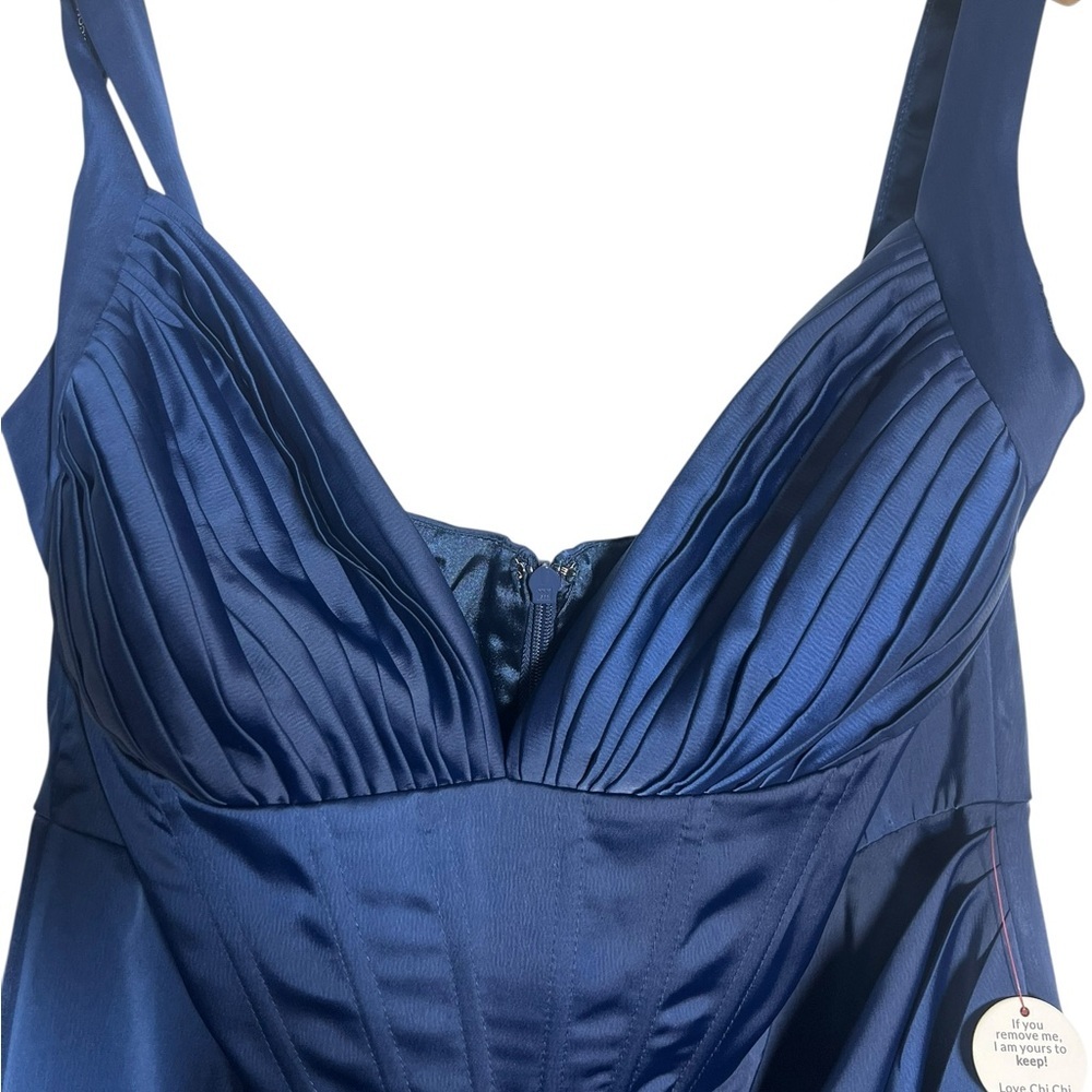 Chi Chi London Midnight Blue Midi Dress - Formal - Size 16 - Picture 2 of 6